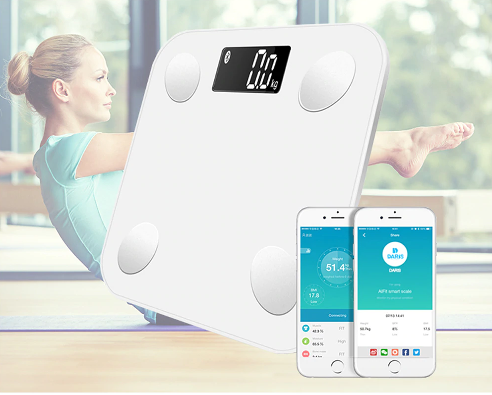 Bluetooth Body Fat Scale Smart BMI Scale Digital Bathroom Wireless Weight Scale