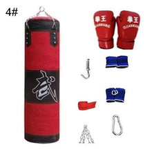 Load image into Gallery viewer, Boxing Punching Bag Sport Kick Hanging Sandbag Set
